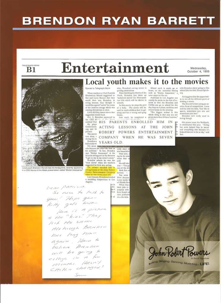 Brendon Ryan Barret - a legacy of John Robert Powers