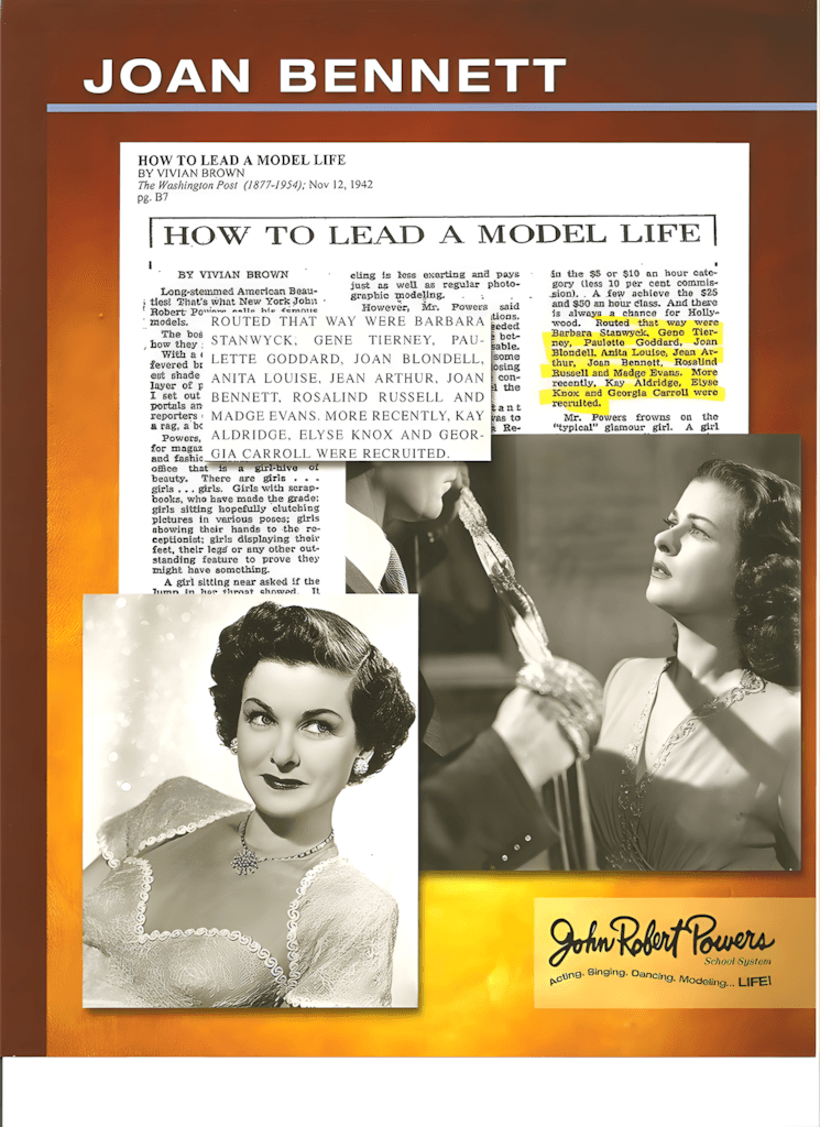 Joan Bennett - a legacy of John Robert Powers